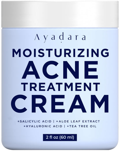 AYADARA Moisturizing Acne Cream – Salicylic Acid Face Moisturizer for Oily & Acne-Prone Skin