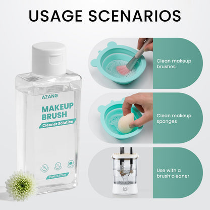 Azang Makeup Brush Cleaner 300ml – Deep Clean for Brushes, Sponges & Puffs | Gentle, Vegan & Cruelty-Free
