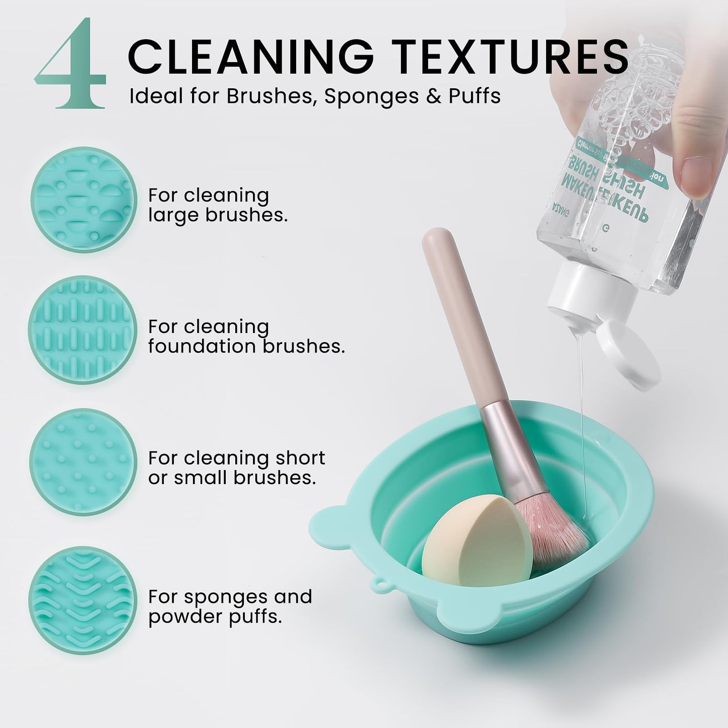 Azang Makeup Brush Cleaner 300ml – Deep Clean for Brushes, Sponges & Puffs | Gentle, Vegan & Cruelty-Free