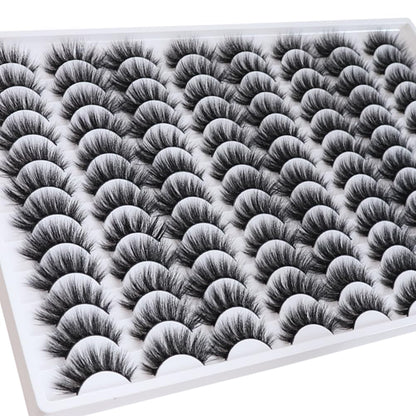 Azenlo False Eyelashes 48 Pairs – 14mm Wispy 3D Cat Eye Lashes