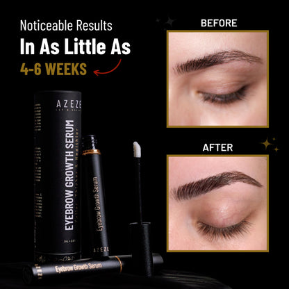 AZEZE Eyebrow Growth Serum – Oil-Free Formula for Fuller Brows in 6 Weeks