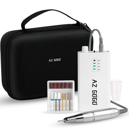 AZ GOGO Efile Nail Drill Machine – 30000 RPM Portable E-File for Acrylic Nails