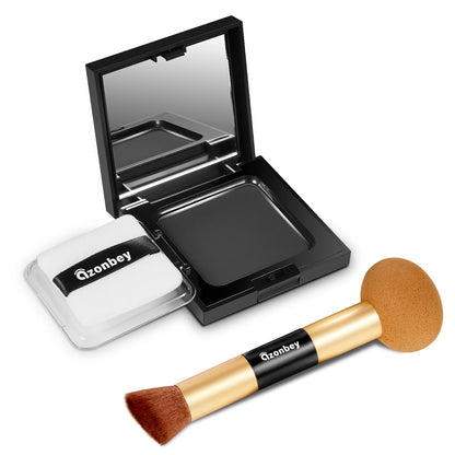 Azonbey Root Touch Up Hair Color with Makeup Brush – Black – Instant Grey Coverage