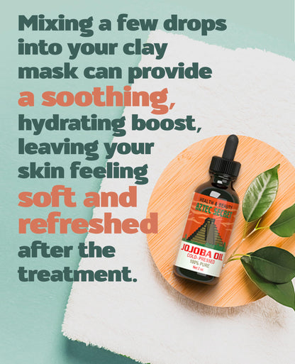 Aztec Secret 100% Pure Jojoba Oil, 2 oz – Cold-Pressed, Unfiltered, Deep Skin & Hair Moisturizer