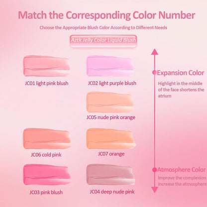 Aztk Liquid Blush JC04 – High-Pigment Jelly Color, Matte Finish