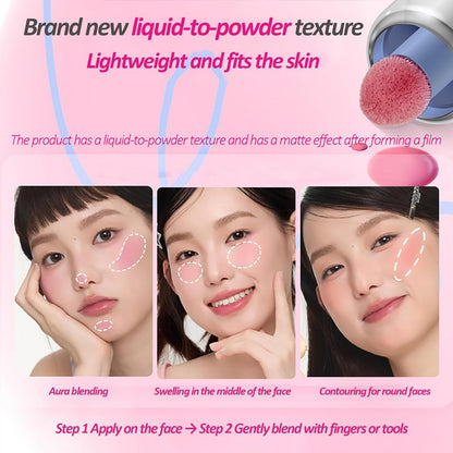 Aztk Liquid Blush JC06 – High-Pigment Matte Blush with Sponge