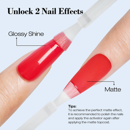 AZUREBEAUTY Dip Powder Liquid Set – Bond, Base, Glossy & Matte Top Coats, Activator, Brush Saver | No Nail Lamp Needed