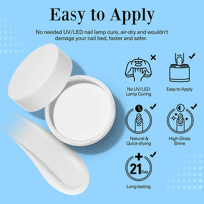 AZUREBEAUTY Bright White Dip Powder – No Lamp Needed, Long-Lasting French Nail Starter (1 oz)