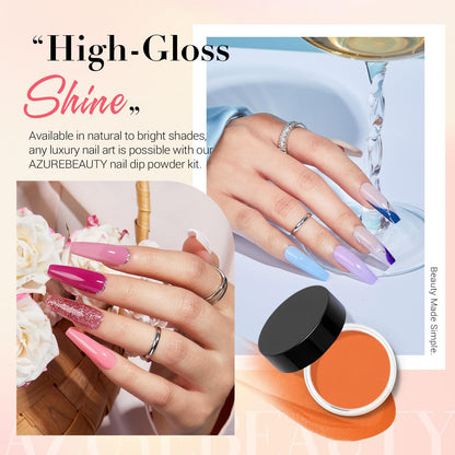 AZUREBEAUTY Dip Powder Nail Kit with Electric Drill — 24 Colors