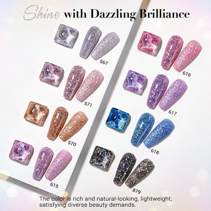 AZUREBEAUTY Dip Nails Powder Starter Kit — 8 Colors, 30 Pcs, No Lamp Needed