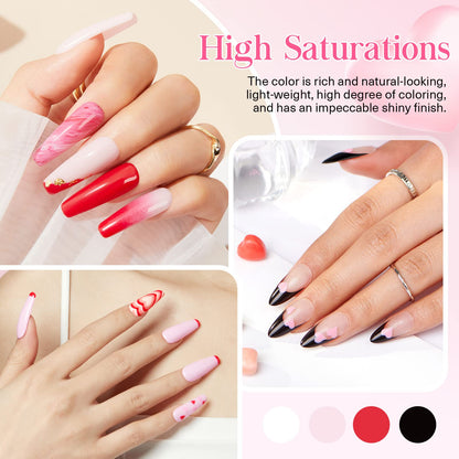 AZUREBEAUTY Dip Nails Powder Starter Kit – 4 Colors, No-UV DIY Manicure System