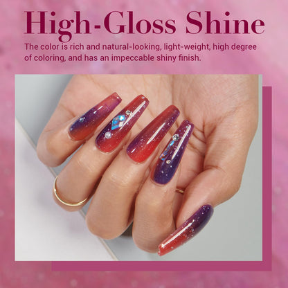 AZUREBEAUTY Color Changing Dip Powder Nail Kit Starter — 4-Color Change, No Lamp Needed, Base/Top/Activator Included