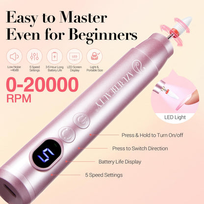 AZUREBEAUTY Dip Powder Nail Kit with Electric Drill — 24 Colors