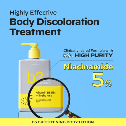 b.clinicx Niacinamide 5% Brightening Body Lotion – Even Skin Tone, Antioxidant-Rich (300ml)