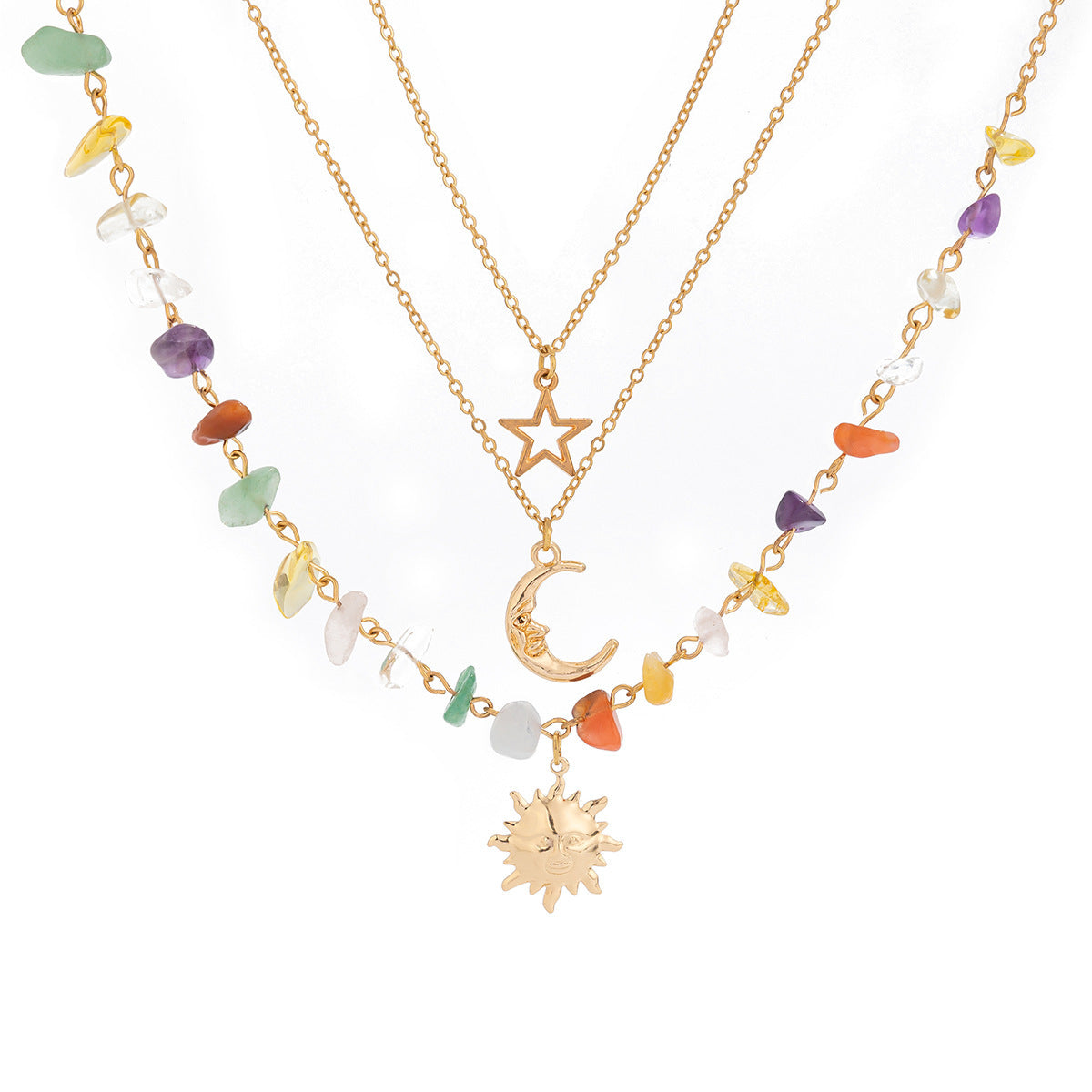 Multi-Layer Irregular Gravel Beach Necklace