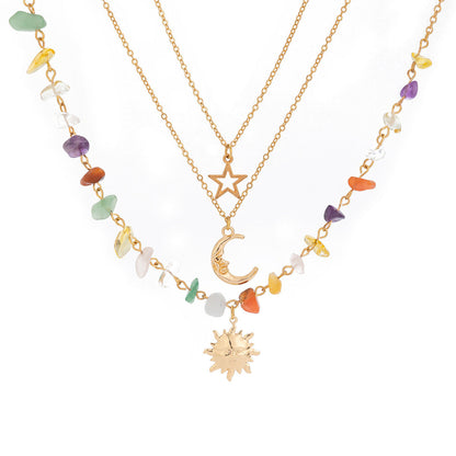 Multi-Layer Irregular Gravel Beach Necklace