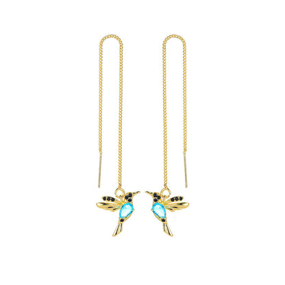 Hanging Hummingbird Earrings