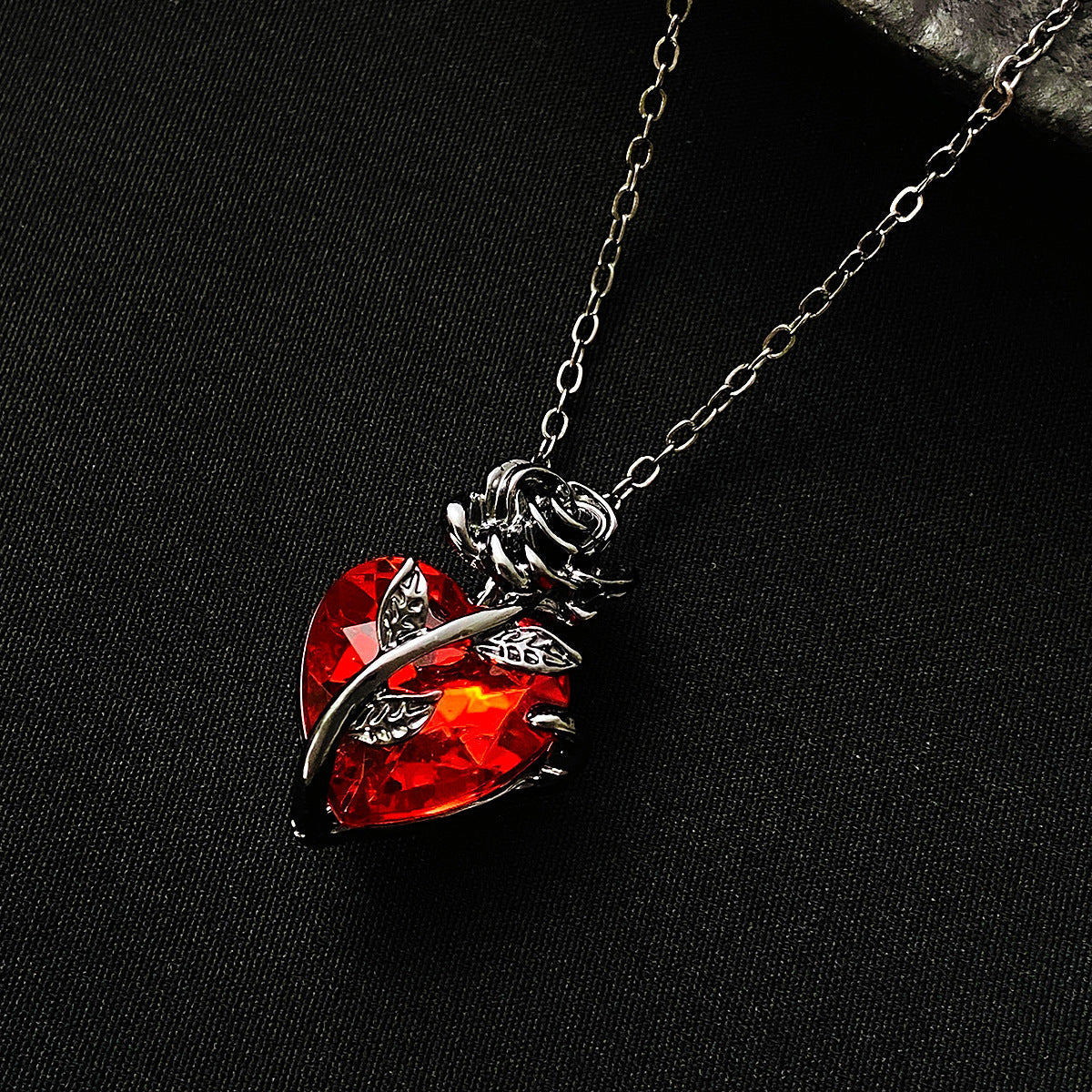 Rose Heart Love Necklace