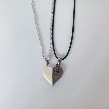 Heart Shaped Magnetic Couple Necklace