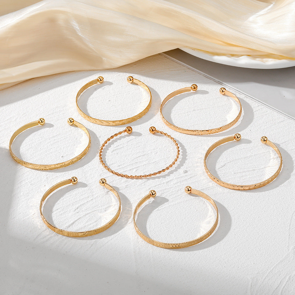 Arrow & Diamond Pattern Bracelet Sets – 7 Piece