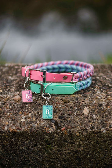 Blossom & Breeze Braided  Blossom (Pink) - Handmade Paracord Dog Collar