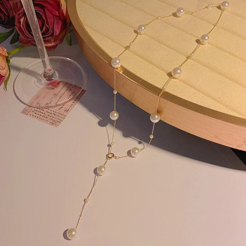 Trendy Starry Pearl Necklace & Bracelet for Women