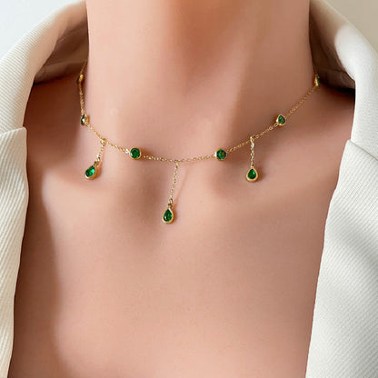 Beccarite Tassel Necklace