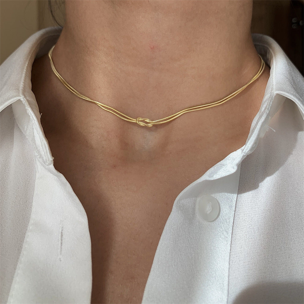 Couples Knot Necklace & Bracelet Set