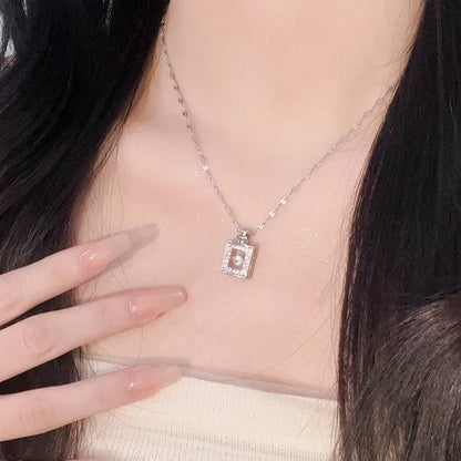 Perfume Bottle Pendant Zircon Necklaces