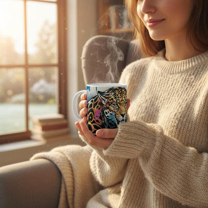 🦁 Urban Tiger Mug – Modern Graffiti Art Ceramic Cup (11oz)