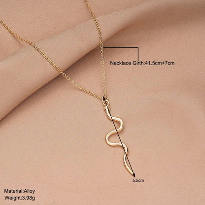 Simple Long Snake Necklace