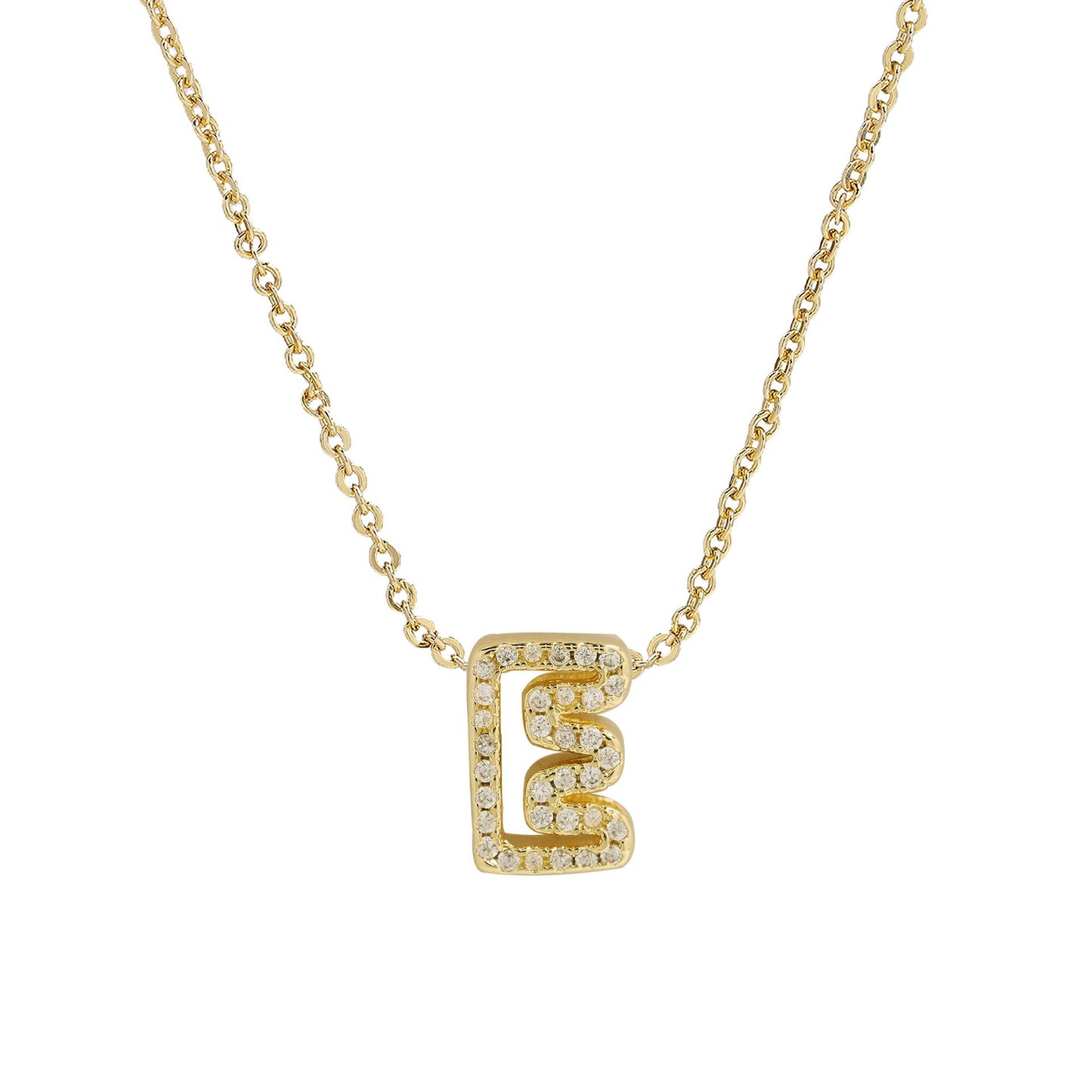 Gold-Plated A–Z English Letter Pendant Necklace
