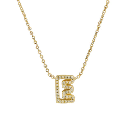 Gold-Plated A–Z English Letter Pendant Necklace