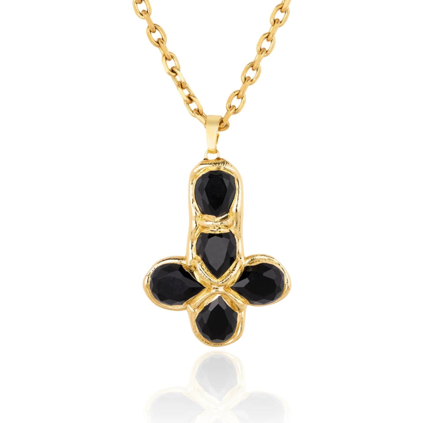Titanium Steel Cross Pendant Necklace