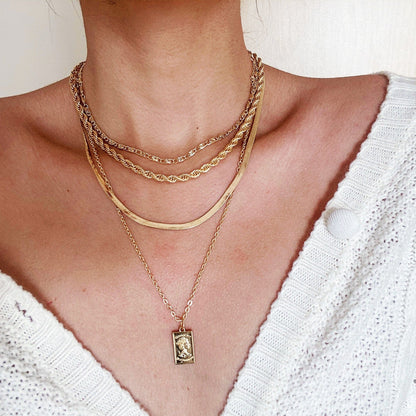 Multi-Layer Twist Chain Necklaces