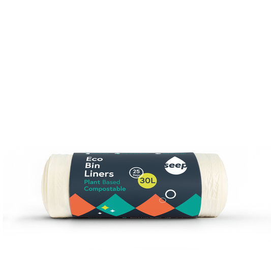 30L Compostable Bin Liners 25-Pack | Kitchen Bin Bags Made from Plants