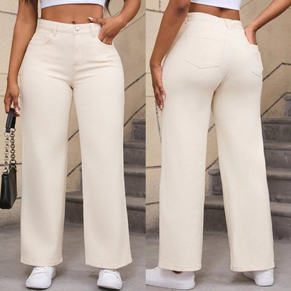 Autumn Straight Jeans Women's Wide Leg