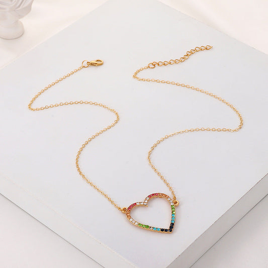 Simple Coloured Loving Heart Necklace