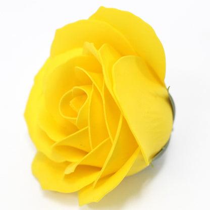 Craft Soap Flowers - Lrg Rose - Yellow