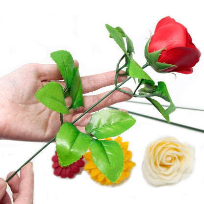 Craft Soap Flowers - Med Rose - White