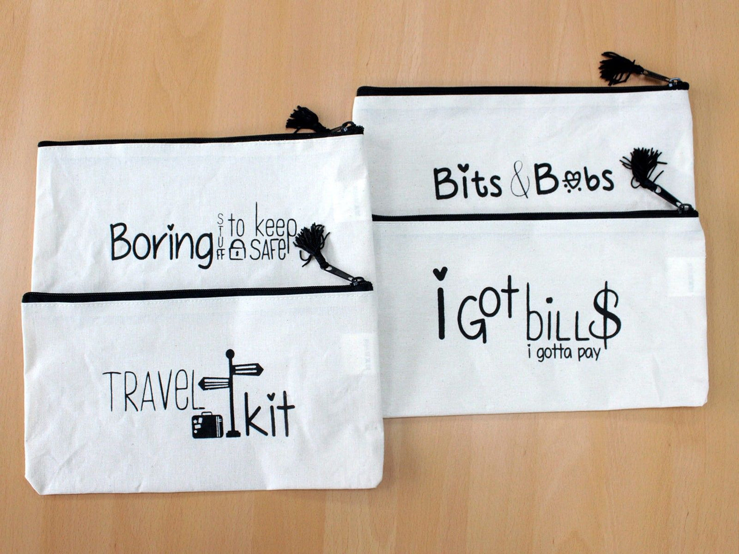 Get Organised Pouch - Boring Stuff to Keep Safe