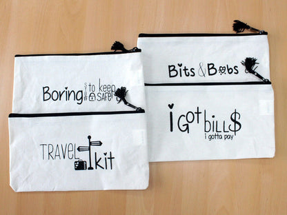 Get Organised Pouch - Boring Stuff to Keep Safe