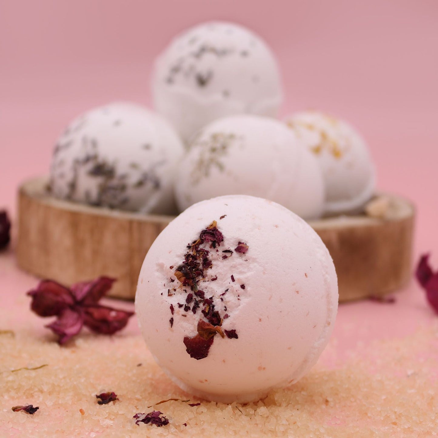 3 Sensual Himalayan Salt Bath Bombs (180g) – Ylang Ylang & Coconut Oil for a Luxurious Spa Bath