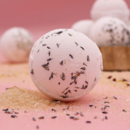3 Lavender & Jojoba Oil Himalayan Salt Bath Bombs (Handmade in the UK, Vegan Friendly)