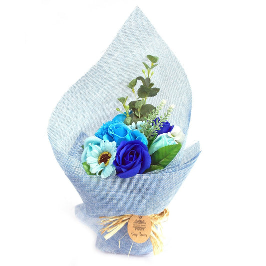 Blue Standing Soap Flower Bouquet - Special