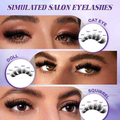 B&Qaugen Manga Lash Clusters Kit SalonSpike 03 – DIY Lash Extensions, 144pcs (10–18mm)