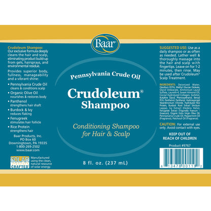 Baar Crudoleum Shampoo – 3-in-1 Pennsylvania Crude Oil, 8 oz