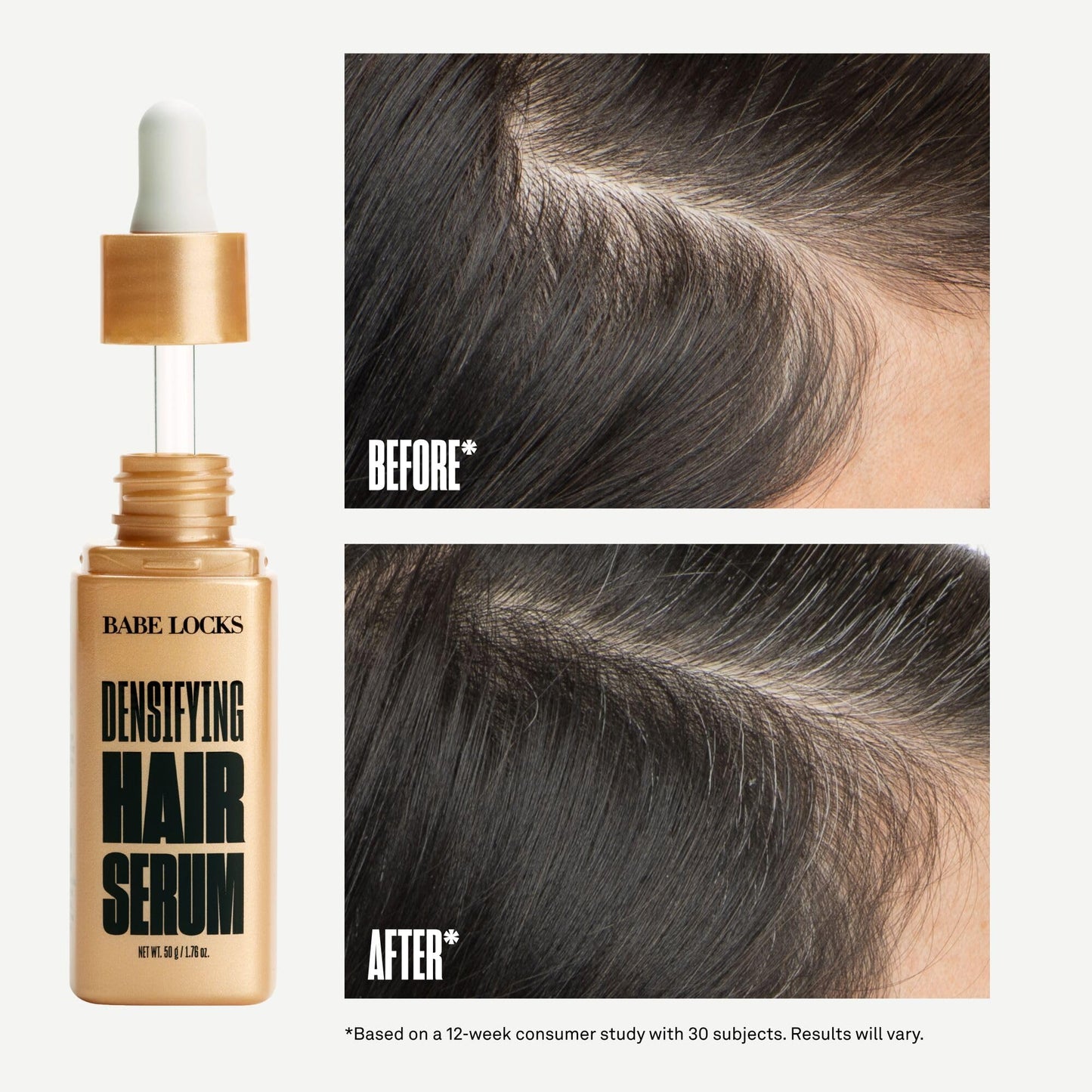 Babe Original Locks Densifying Hair Serum – Thicker-Looking Hair for Men & Women