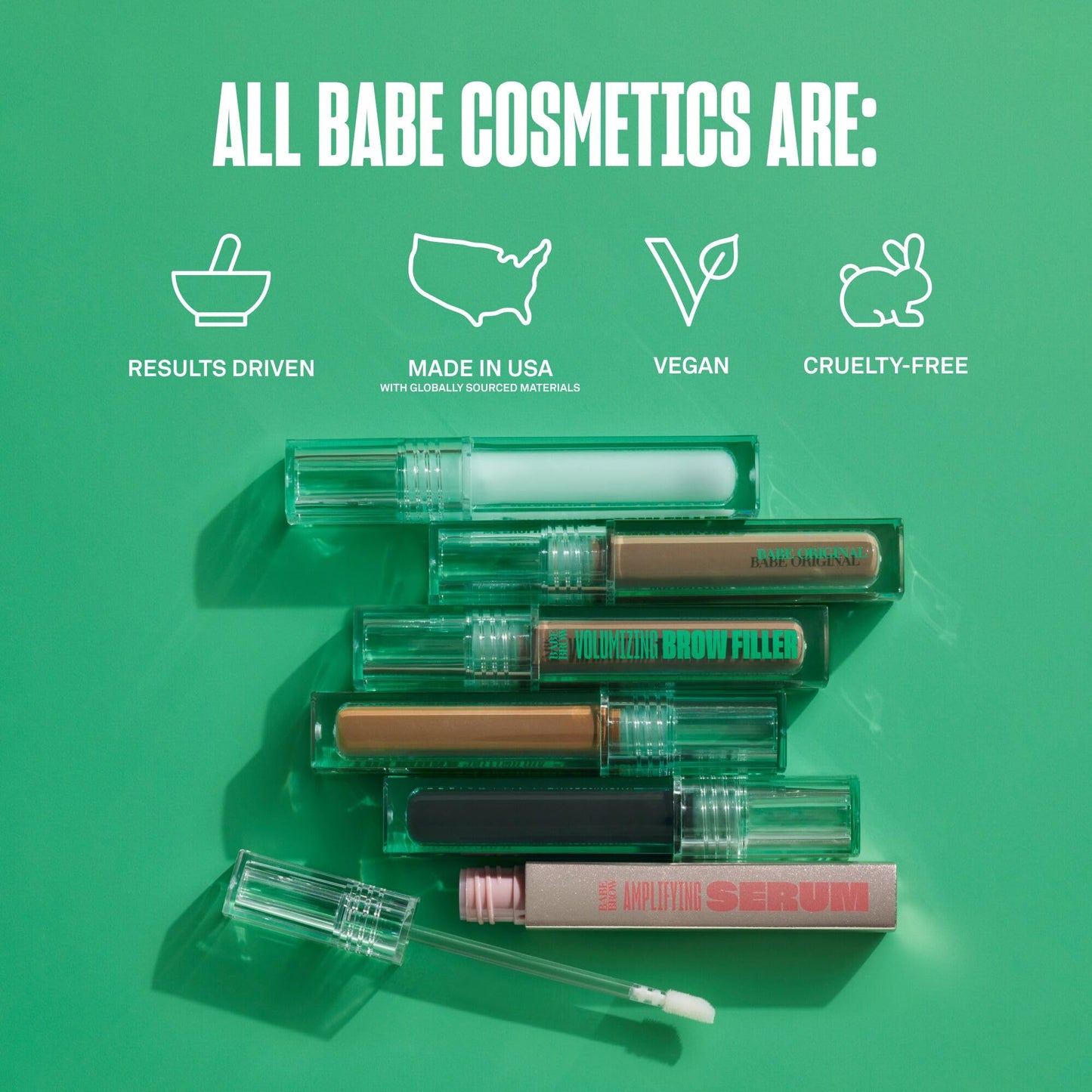 BABE ORIGINAL Eyebrow Serum – Thicker Brows with Castor Oil, Biotin & Amino Acids