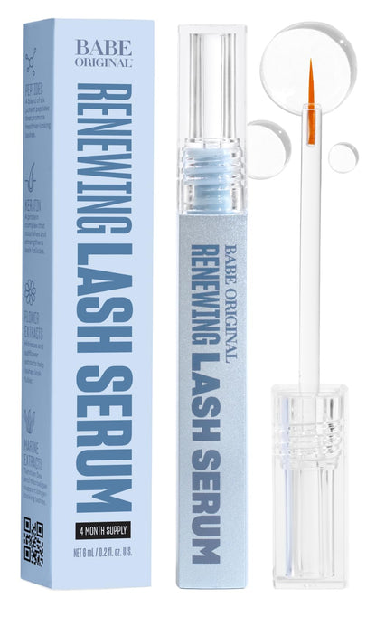 BABE ORIGINAL Renewing Lash Serum | Peptide-Infused for Fuller, Longer-Looking Lashes | 6mL | Cruelty-Free
